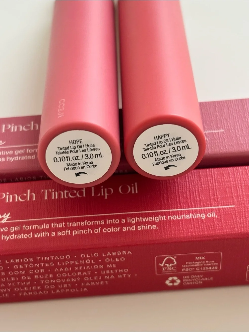 Rare Beauty Soft Pinch Tinted Lip Oil in Hope and Happy